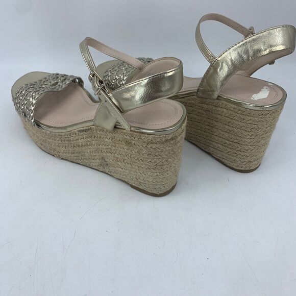 Zara Basics Womens 8.5 39 Platform Sandals Espadrille Platform Wedge Boho - Picture 4 of 12